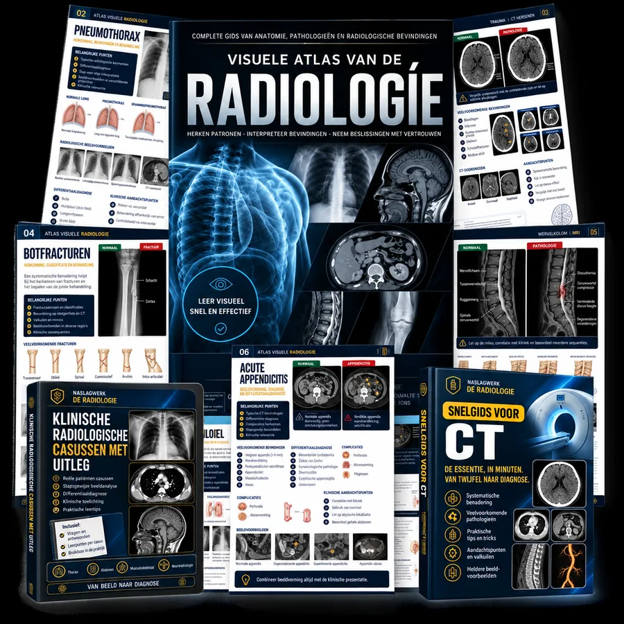 Visuele Atlas Radiologie: boeken, tablet en studiekaarten